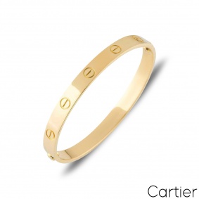 Cartier Yellow Gold Plain Love Bracelet Size 18 B6035518 Cartier Yellow Gold Plain Love Bracelet Size 18 B6035518